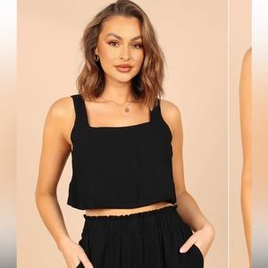 Petal & Pup Linen Eleanor Cropped Tank Size S